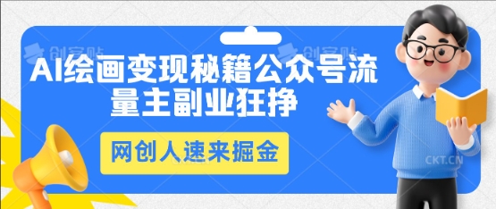 AI绘画变现秘籍:公众号流量主副业狂挣,网创人速来掘金-来必发