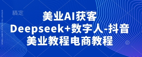 美业AI获客Deepseek+数字人-抖音美业教程电商教程-来必发
